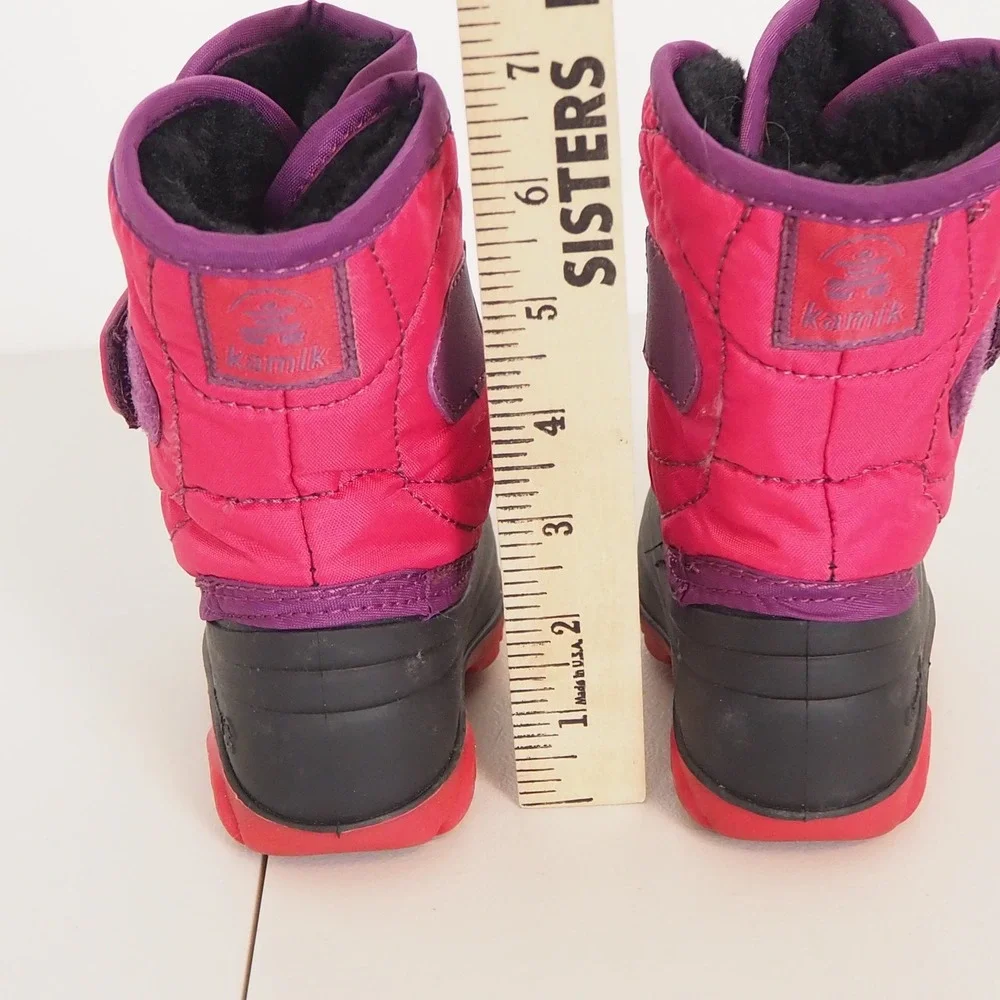 Kamik Snowbug 5 Toddler Girls Boots Sz‎ 5 Made in Canada Fur Lined Insulated - Picture 5 of 13